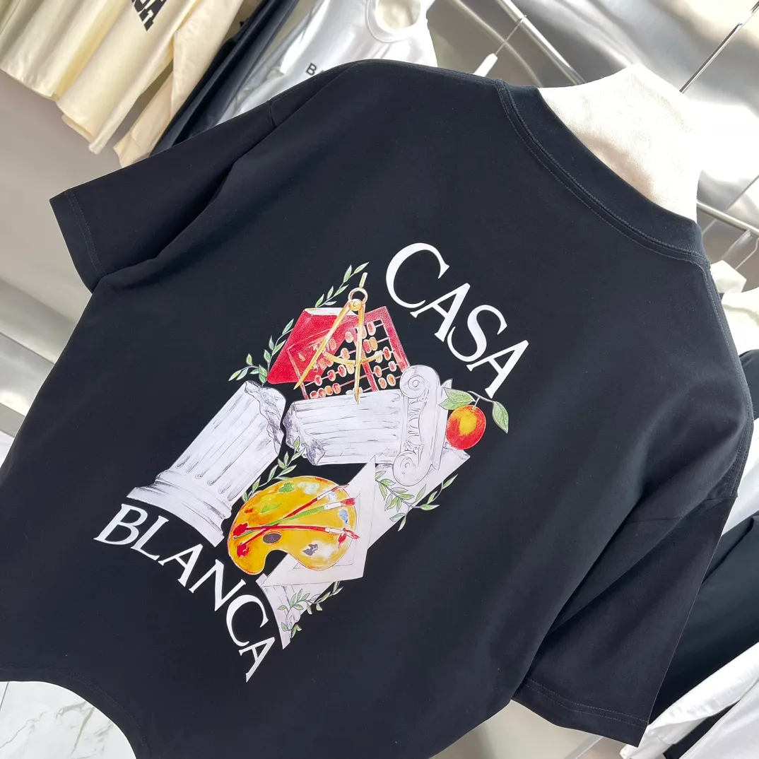 Casablanca Classic Series T ， ， 。 ， Classic ， In Stock ！ ：White Black Size：S M L XL XXL